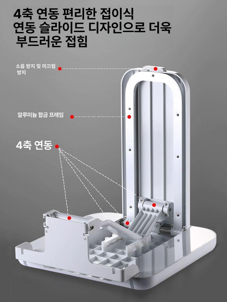 벽 부착형 신발장 접이식 현관의자 스툴 보조 공간활용 복도 욕실의자 신발벤치 - 상세 이미지 4