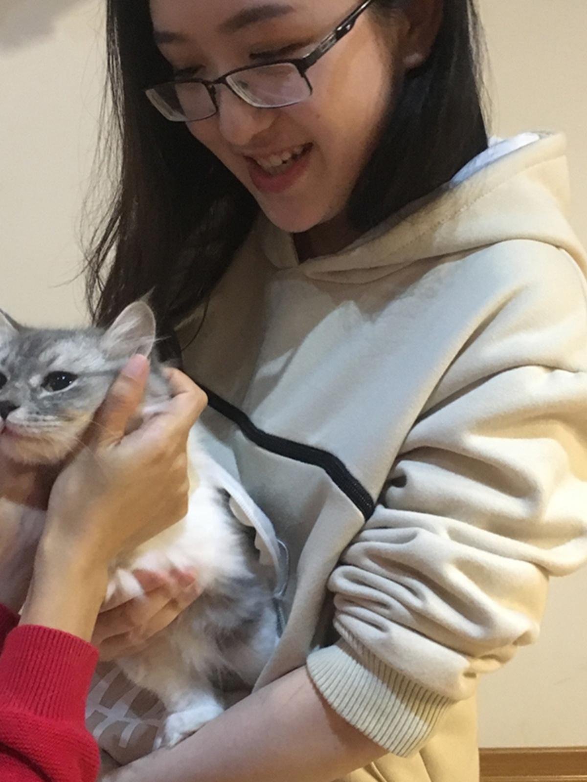 강아지 후드티 맨투맨 캥거루 스웨트셔츠 플리스 주머니 애완 반려견 티셔츠 겨울 - 상세 이미지 4
