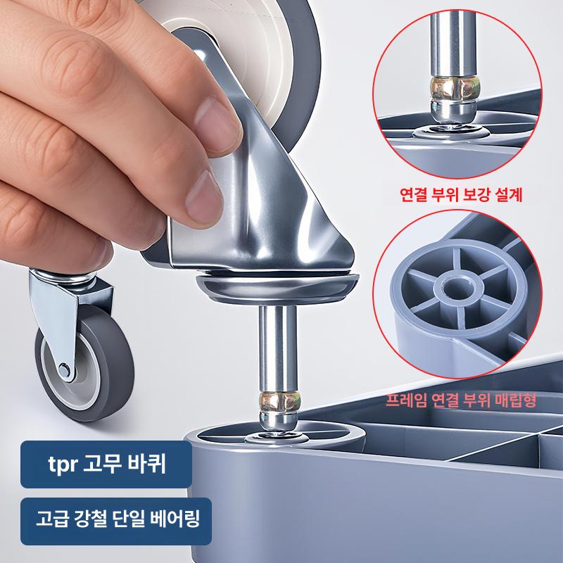 수거용 퇴식트롤리 호텔 선반 웨건 왜건 서빙카트 업소용 사일런트 식당카트 식당용 - 상세 이미지 3
