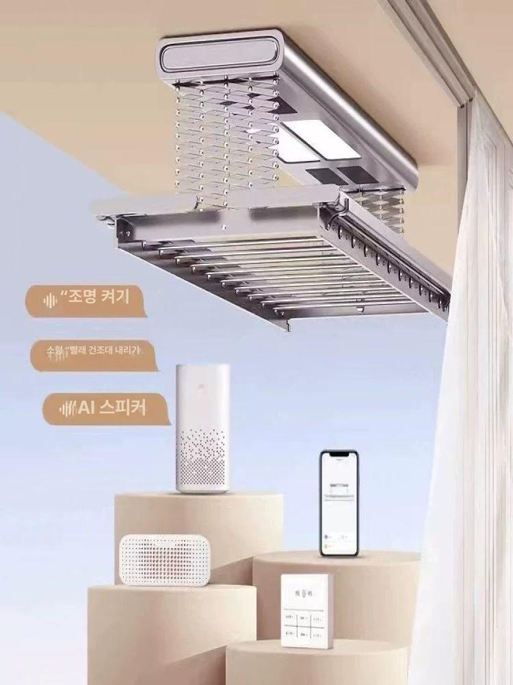 베란다 실내 자동빨래건조대 리프트 천장형 발코니 원격제어 빨래걸이 전동건조대 - 상세 이미지 4