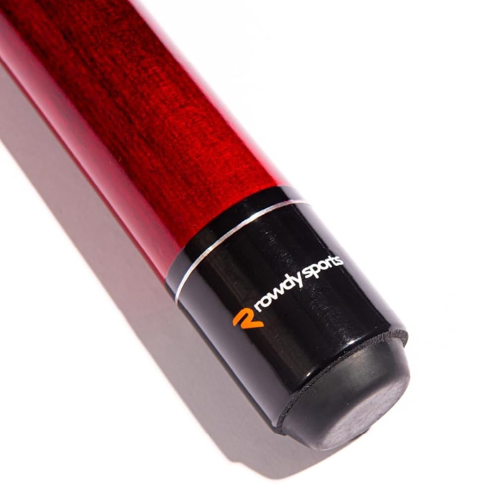 Rowdy Sports Ash 목재 포켓볼 당구 블루, 레드 하우스 13mm 세트 10.2-144.8cm(4-57인치) - 아름다운 블랙, 나무 색상의 스틱 바 팁 591.5ml( - 상세 이미지 3