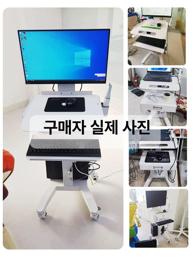 이동식 카트 스탠드 노트북 랩탑 컴퓨터 거치대 보조 스탠딩 받침대 태블릿 - 상세 이미지 3