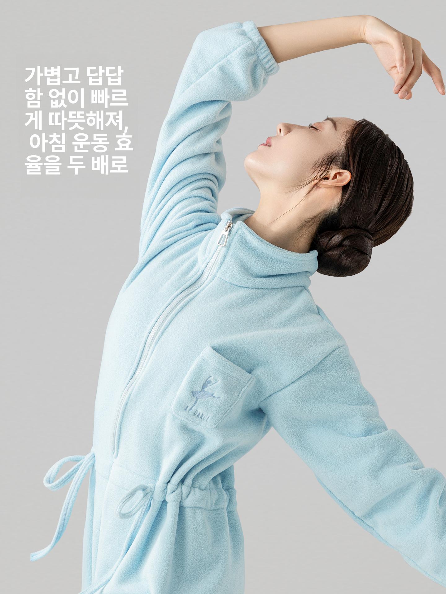 전신 발레우주복 땀복 폴댄스 성인 올인원 점프수트 연습 발레복 챠코트 보온 방한 - 상세 이미지 2