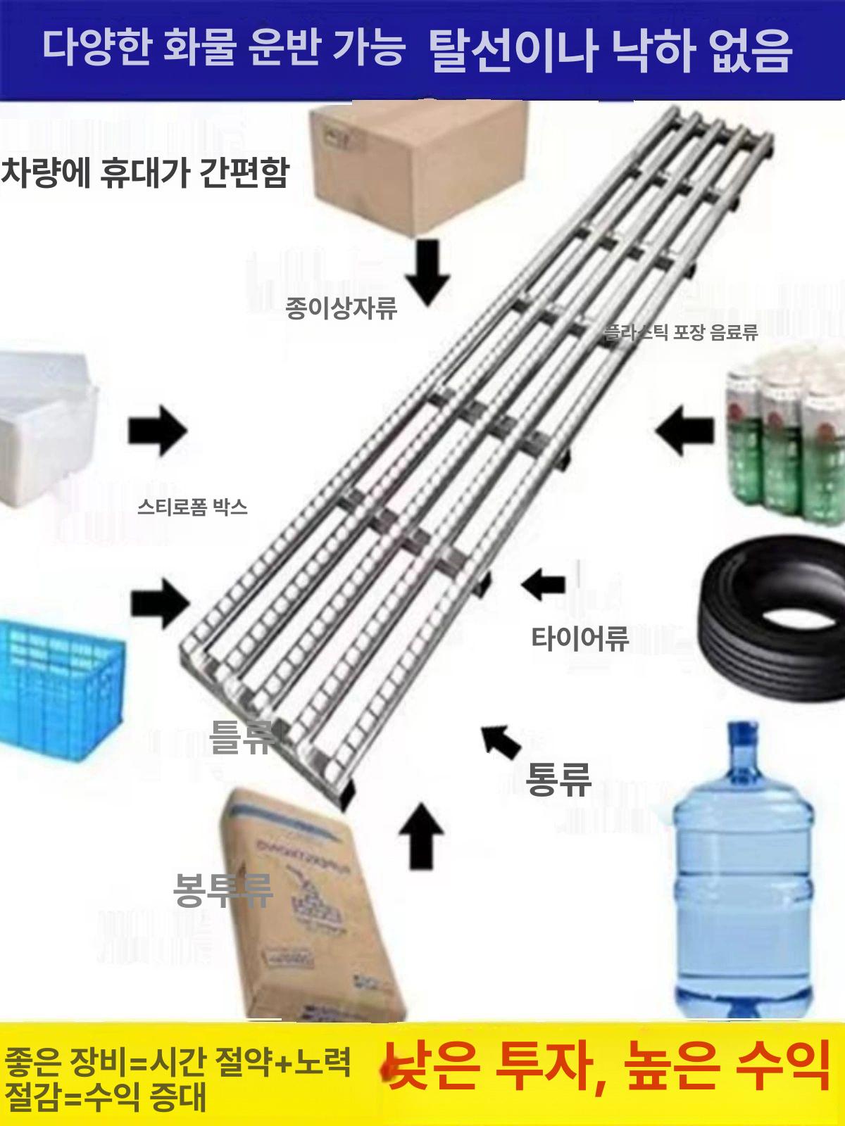 무동력 물류 컨베어벨트 레일 콘베어 공장 화물 슬라이드 휠 창고 이동 전송 출하용 - 상세 이미지 4