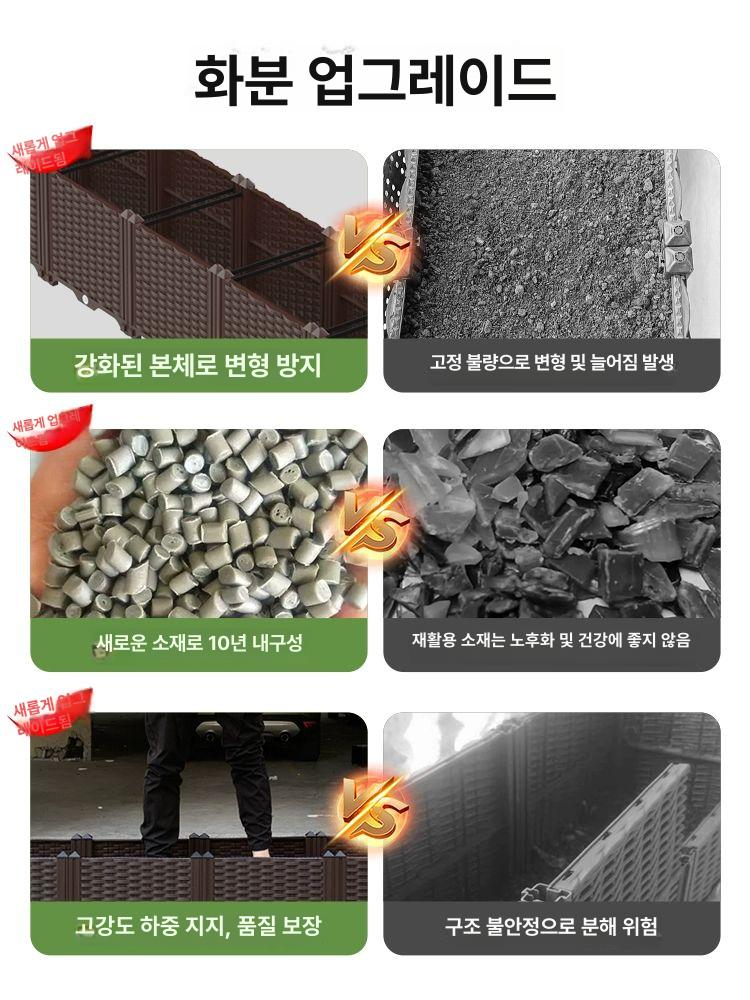 수직 딸기화분 플랜터 베란다텃밭 야채재배 발코니 다층 채소 식물 홈가든 벽화분 - 상세 이미지 4