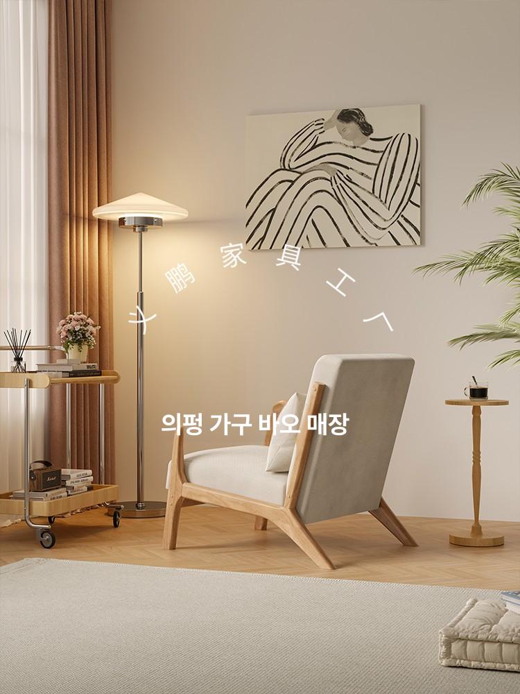 낮은 카페의자 라운지 프레임 로비 등받이 인테리어 빈티지 편한의자 커피숍체어 리넨 - 상세 이미지 2