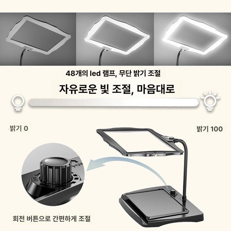 독서용 확대경 고화질 어르신 독서돋보기 정밀 스탠드 고배율 노인 노안 손잡이 - 상세 이미지 3