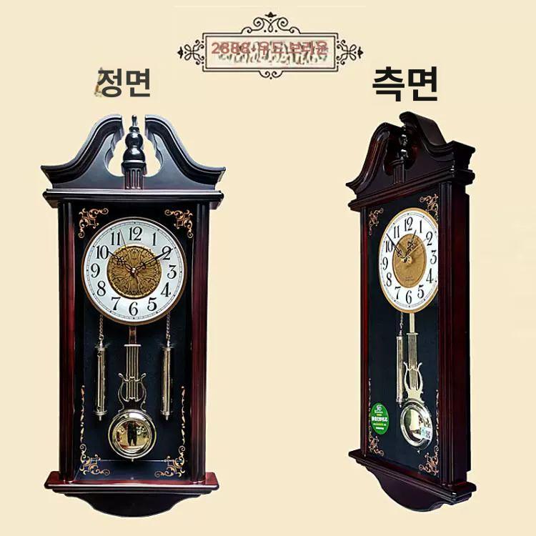 빈티지 디자인 모던 침실 선물 벽걸이시계 장식 인테리어 예쁜 아트 원형 클래식 - 상세 이미지 3