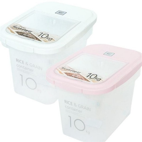플라스틱 쌀 보관 용기 밀폐형 쌀 보관함 10kg 주방 저장 - 상품 이미지