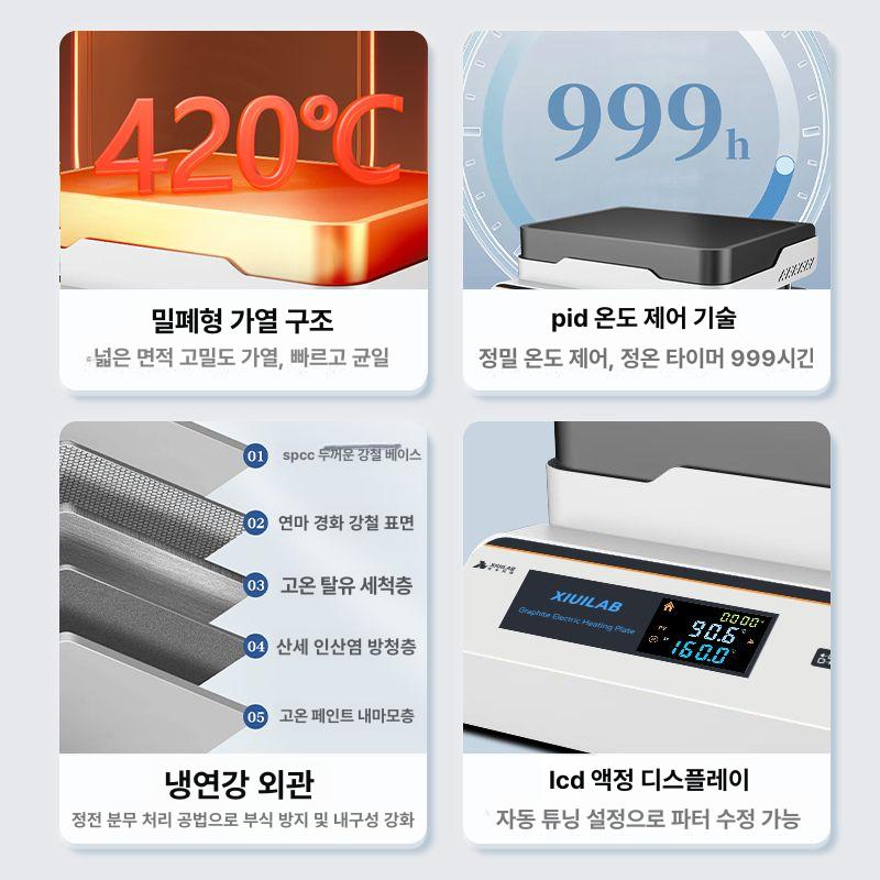 항온 가열판 전열판 실험실 예열기 산업용 가열기 연구용 핫플레이트 디지털 전기 - 상세 이미지 2