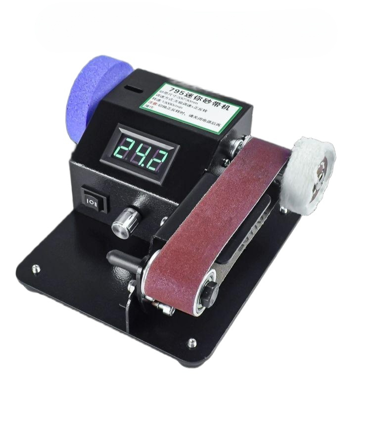 미니 샌딩기 350w 머신 샌더기 그라인딩 조절 밸트 연삭기 탁상형 목재 파워 가정용 - 상품 이미지