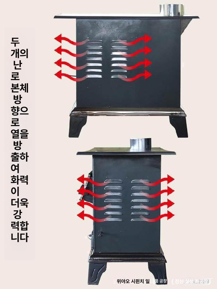 우드 주물화목난로 벽난로 실외 캠핑 석탄 분위기 나무난로 가스화로 무연관 주물난로 - 상세 이미지 2