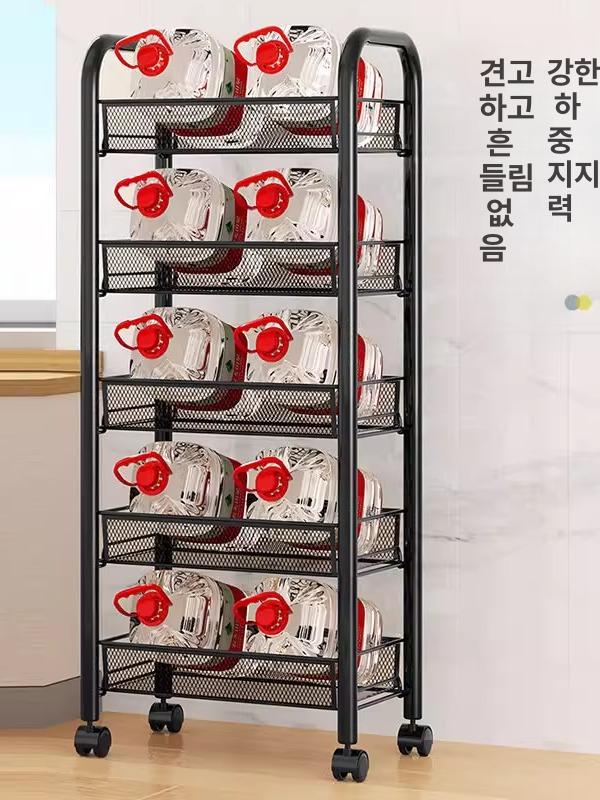 식기 트롤리 카페 카트 싱크선반 바퀴 식당 건조대 그릇 디럭스 행잉 박스 확장 - 상세 이미지 5