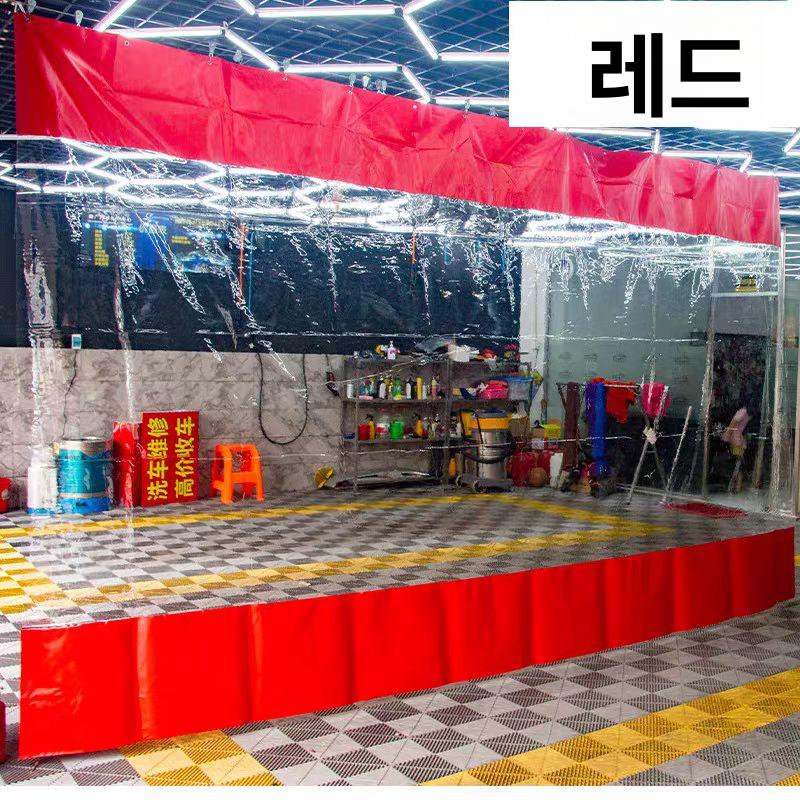 방문 출입문바람막이 비닐커튼 현관문 베란다 천막 우풍 방풍비닐 현관바람막이 - 상세 이미지 3