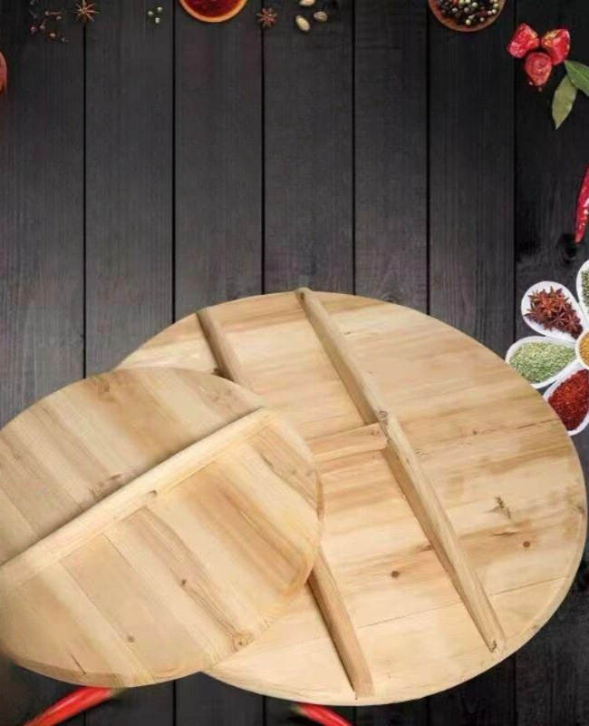 반원 나무뚜껑 손잡이 원형 업소용 가마솥뚜껑 대형솥 냄비뚜껑 밀폐 전통 무쇠솥 - 상세 이미지 2