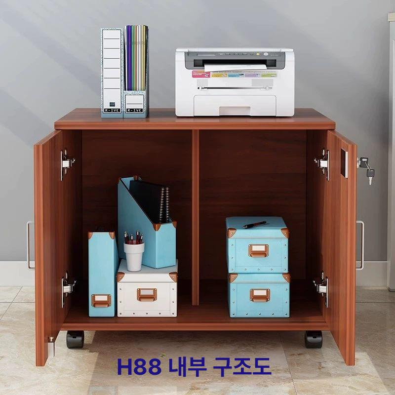 이동식 서랍장 열쇠보관함 사무용 문서정리 책상 옆 소형 수납 캐비닛 미니 보안 잠금 - 상세 이미지 3