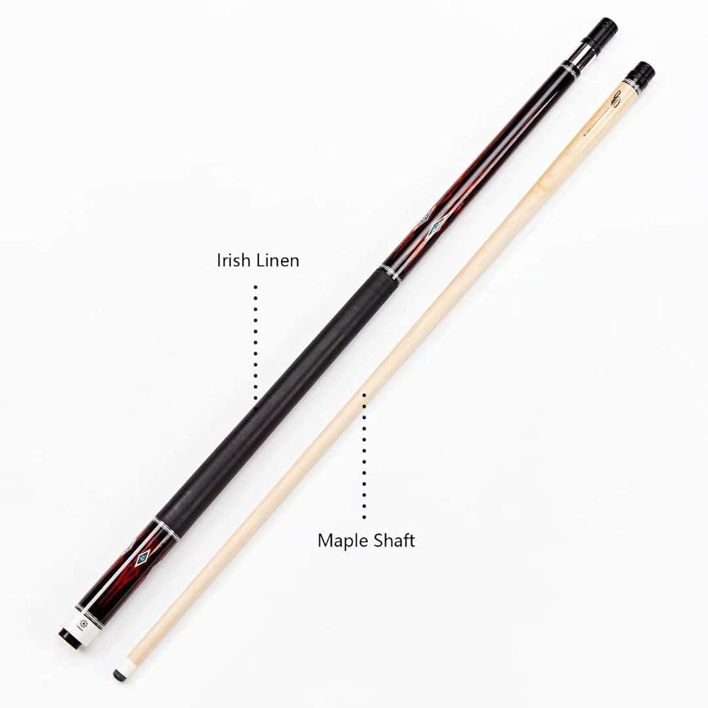 Collapsar CH02 풀 큐, 소프트 케이스, 있는 청록색 코코볼로, 스틱 아이리쉬 리넨 147.3cm(58인치) 전문가용 핸들, 블랙 다이아몬드가 - 상세 이미지 3