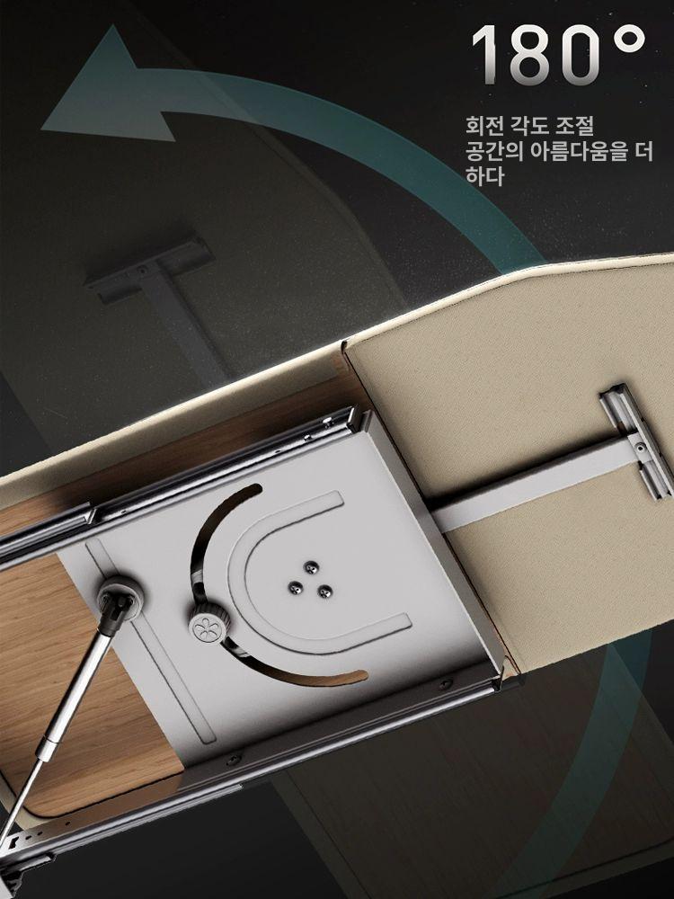 붙박이 다리미판 벽걸이 마운트 흡수 인출식 드레스룸 다림판 미색 다리미대 고정식 - 상세 이미지 3