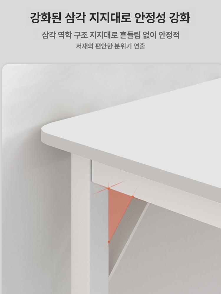 사무실 사무용 코너책상 책장 기역자책상 수납장 재택근무 원룸 코너형 ㄱ자형 상판 - 상세 이미지 2