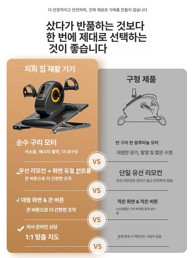 미니바이크 좌식 실내자전거 가정용 근력 기구 전기 하체 실내용 유산소 - 상세 이미지 3