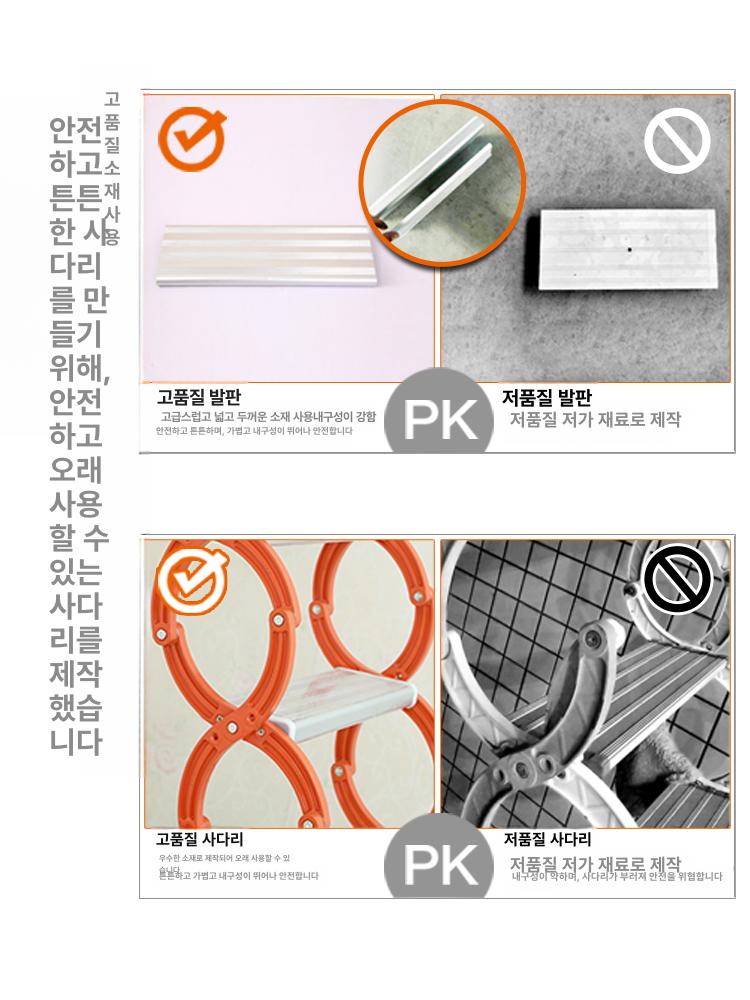 전동사다리 다락전동사다리 접이식 복층 옥탑방 가설계단 가설 수동 - 상세 이미지 5