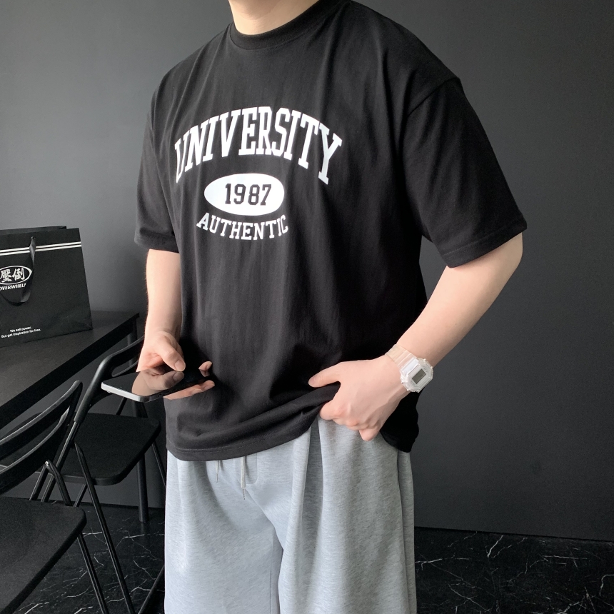 캐주얼 프린팅 오버핏 20수 면 반팔 티셔츠 이미지 8