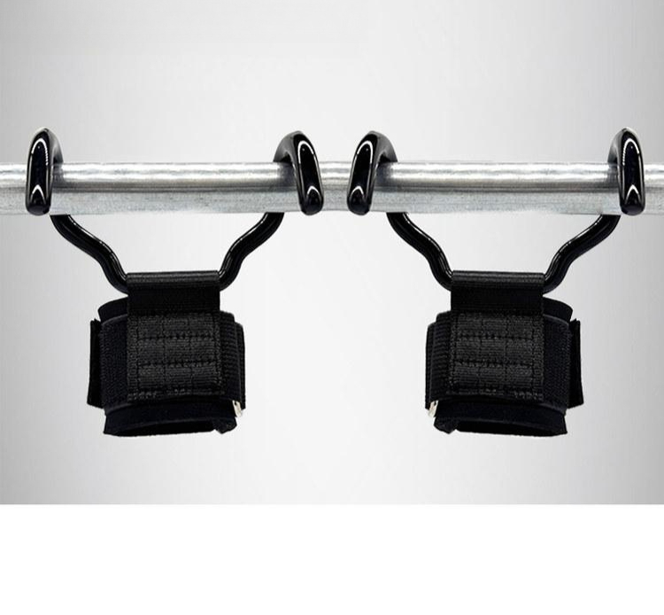 풀업 철봉후크 스트랩 역도 프리사이즈 직선 웨이트 근력 걸이 레벨 고리 패드 미끄럼 - 상세 이미지 3