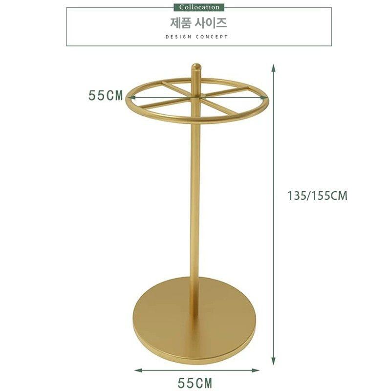 회전식 스탠드행거 드레스룸 수납 봉 옷가게 원룸 받침대 디스플레이 높이 스탠딩 - 상세 이미지 4