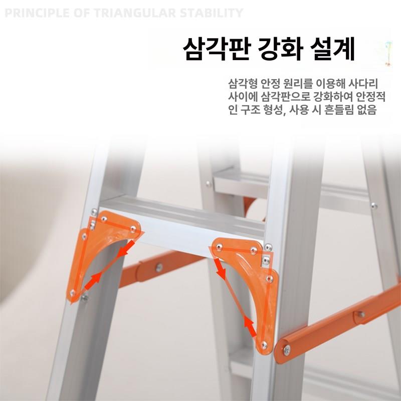 승강용 긴사다리 휴대용 도배 가정용 작업용 튼튼한 견고한 공사장 고소 야외 - 상세 이미지 2