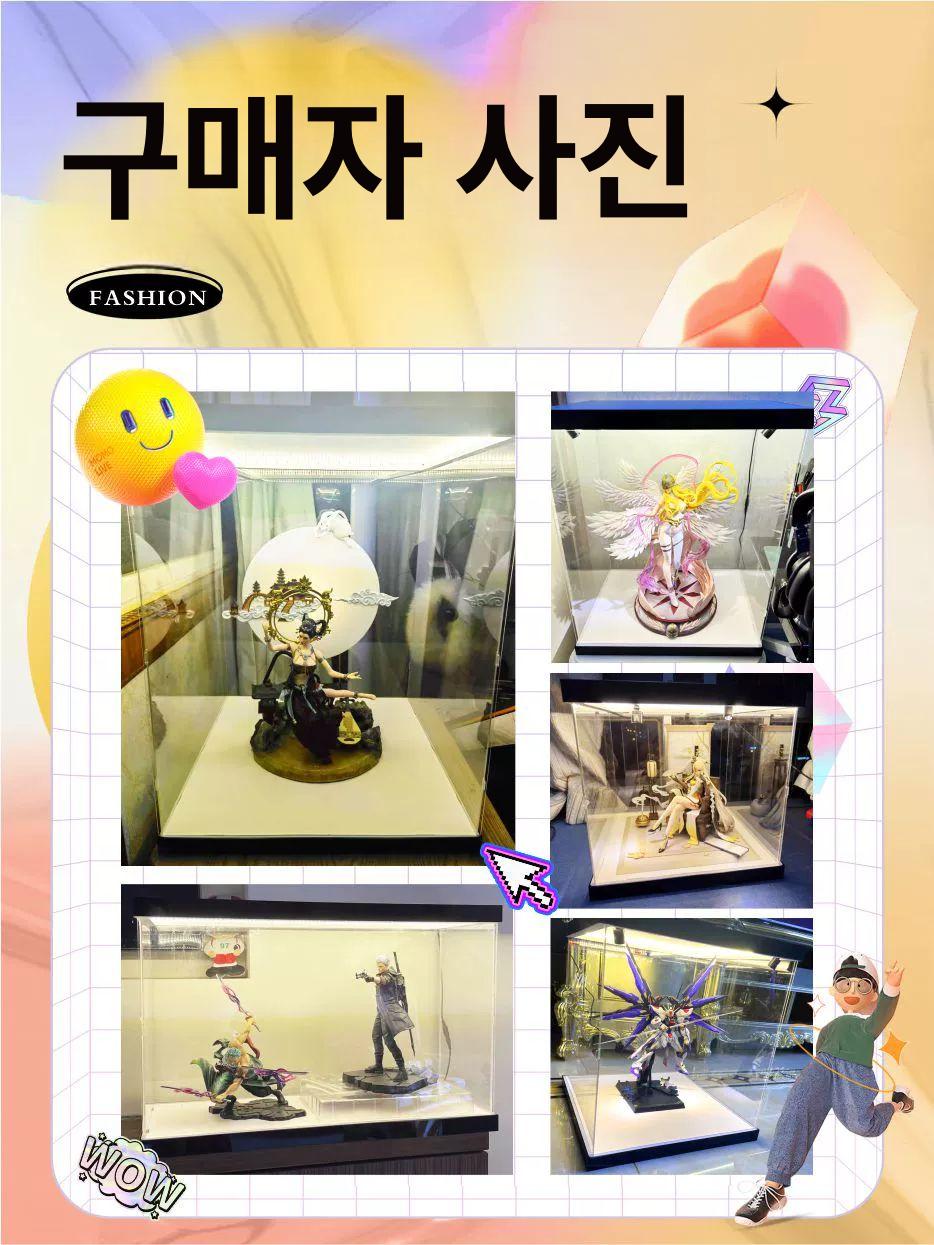 LED 아크릴케이스 피규어장식장 높이 램프 디스플레이 모형 진열장 피규어케이스 전용 - 상세 이미지 5