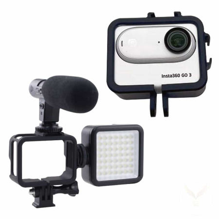 JDstore 인스타360 GO3 호환 콜드슈 범퍼 케이스 스켈레톤 핫슈 더프레임