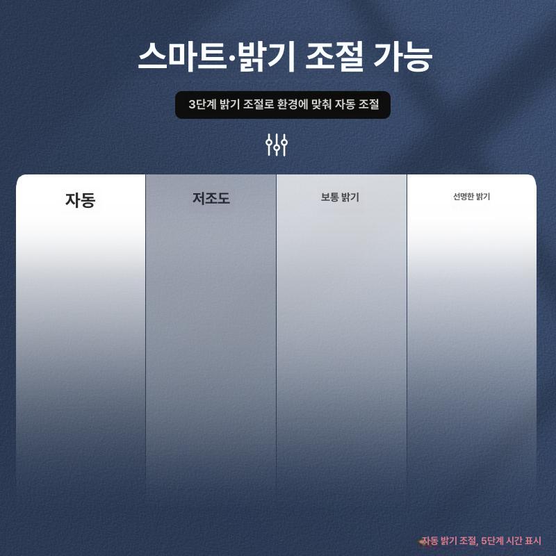 대형 전자벽시계 led 사무실 인테리어 캘린더 온습도 달력 온도 음력 디지털벽시계 - 상세 이미지 4
