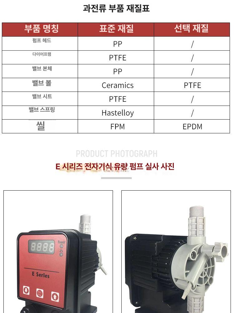부식방지 정량펌프 투약 주입기 주입펌프 내식성 정밀 계량펌프 정수 화학 유량조절 - 상세 이미지 2