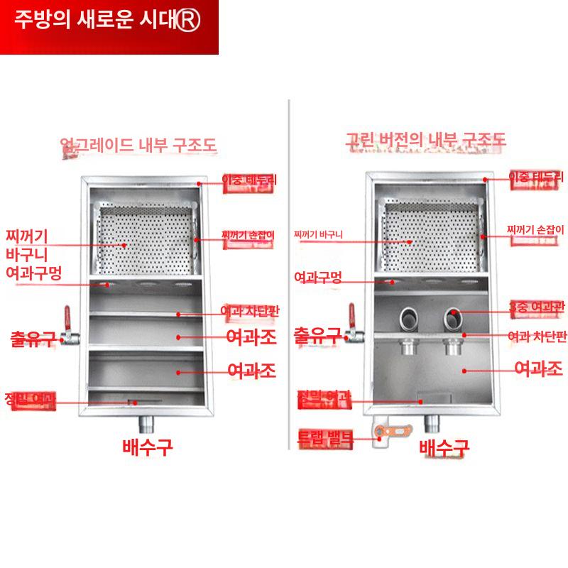 소형 유수분리기 노출형 필터 스키머 분리조 업소용 하수 주방 오일제거 배수구 이미지 6
