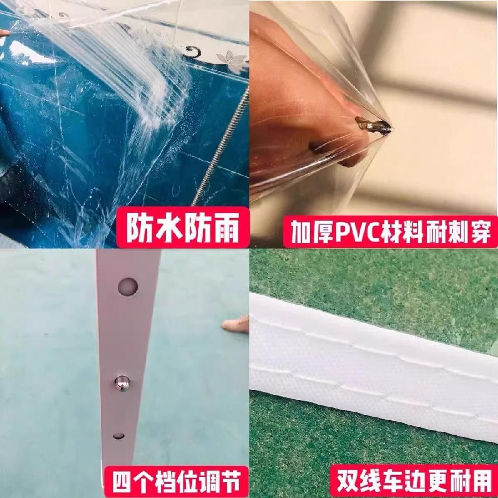 비닐천막 그늘막 주차부스 야외 투명텐트 접이식 방풍 캐노피천막 야외천막 방수 행사용 대형 2x2 완전 투명 상단 천 상단 천 전용 이미지 6