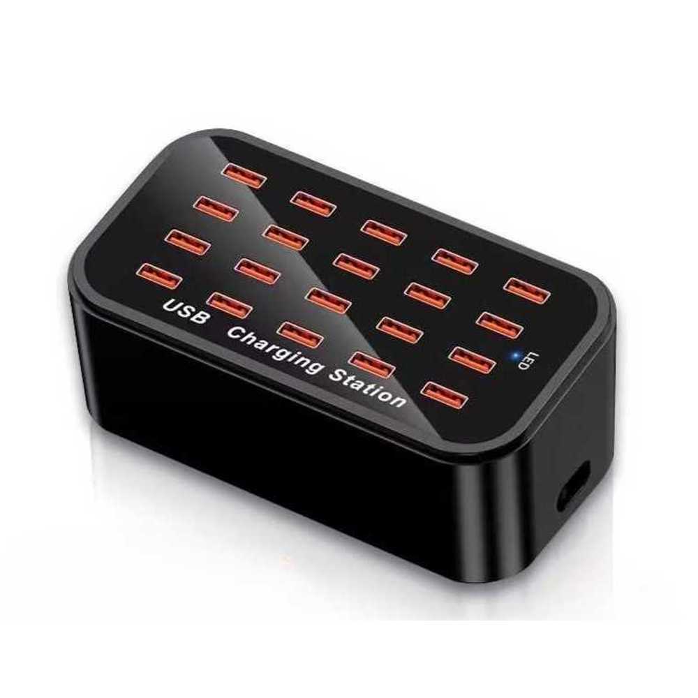 업소용 멀티충전기 고속 스마트폰 USB 태블릿 공용 20포트 - 상품 이미지
