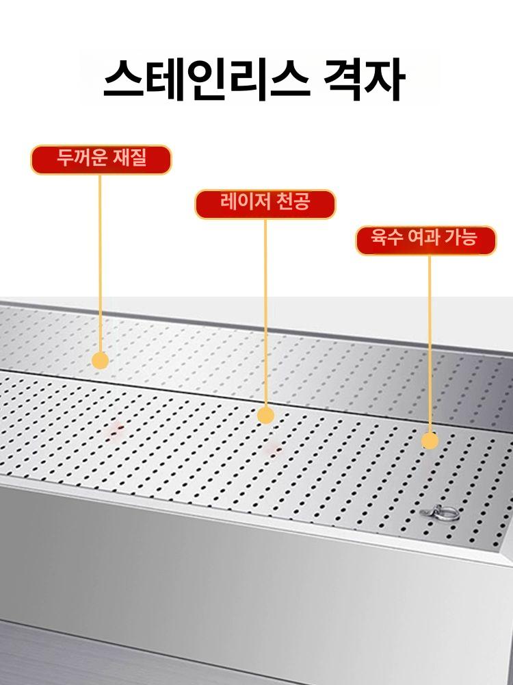 스테인레스 작업대 업소용 바퀴 김장용 보조 손질 분류대 주방다이 물빠짐 싱크선반 - 상세 이미지 2