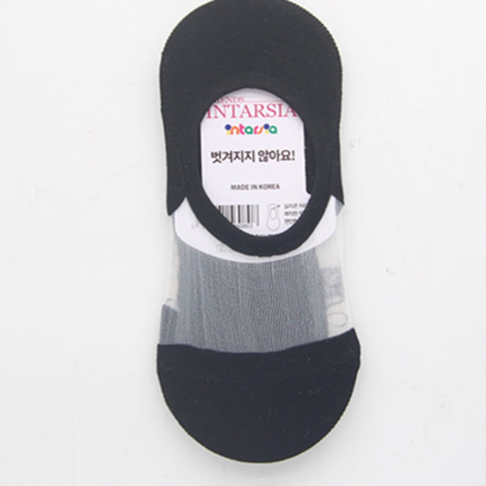 인기픽 국산 여성 페이크삭스 발등망사 블랙 패션페이크삭스 여자덧신 안벗겨지는덧신 - 상품 이미지