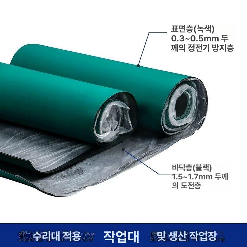 공장 방지패드 미끄럼방지 제전매트 정전기 논슬립 작업장 고무매트 롤 계단 깔개 - 상세 이미지 5