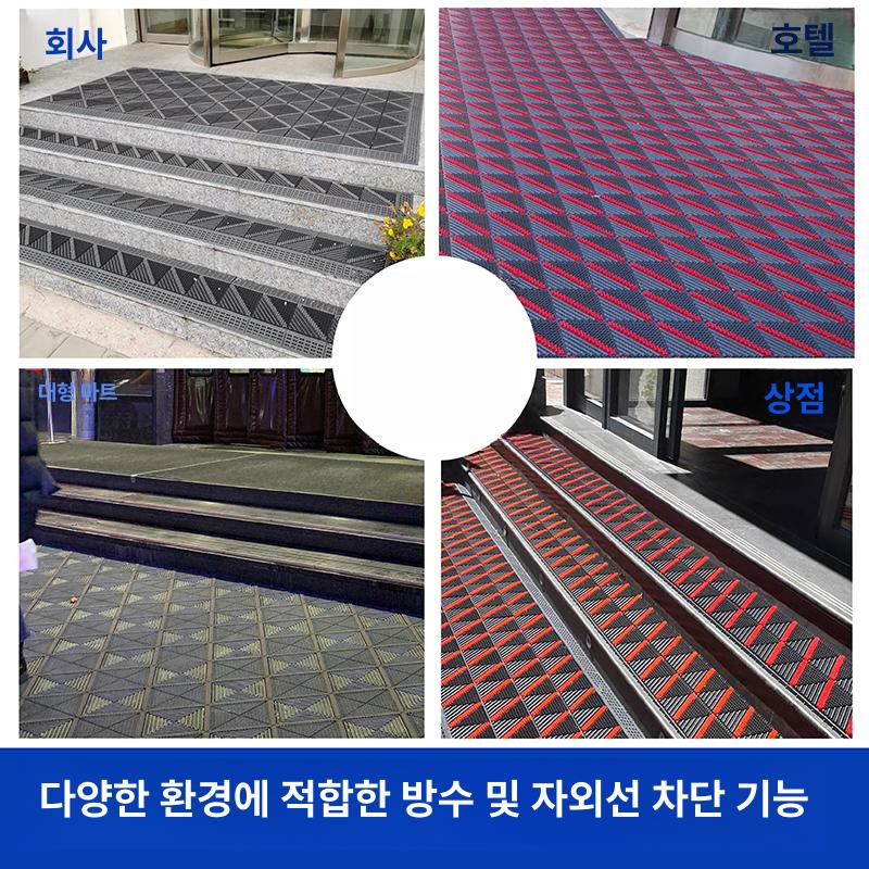 물빠짐 현관매트 출입구 미끄럼방지 깔판 흙털이 코일 외부 실외매트 바닥깔개 사무실 - 상세 이미지 4