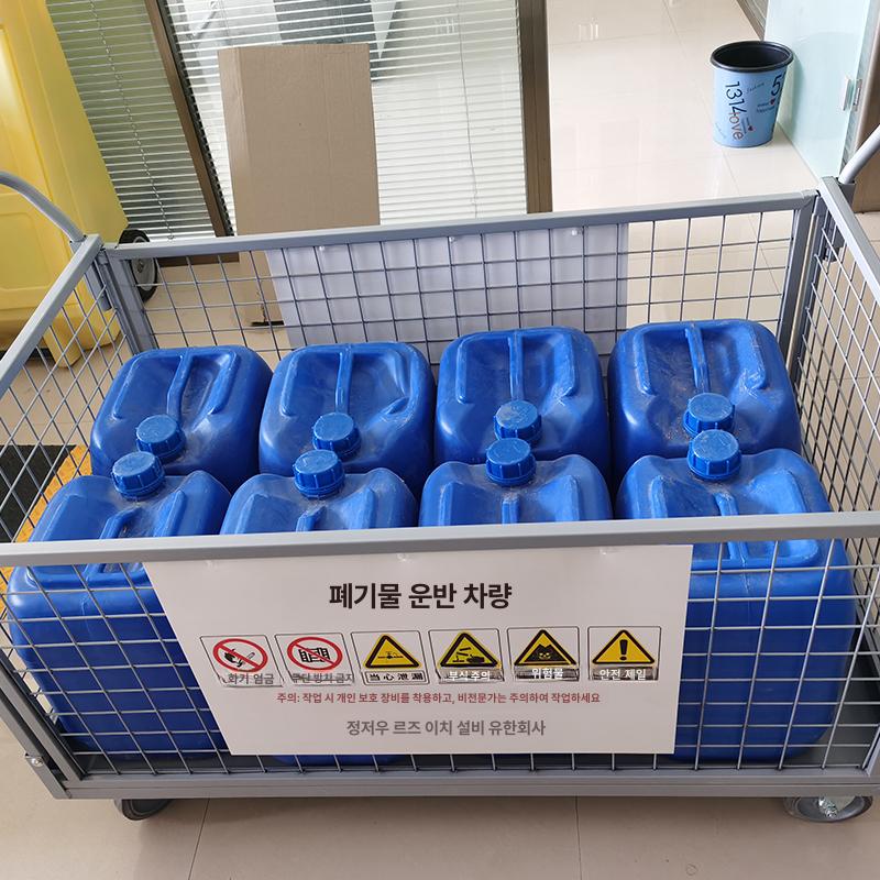 트롤리 망카트 공업용 화물운반 적재 바스켓 고하중 바퀴 창고 수레 바닥형 운반차 - 상세 이미지 2