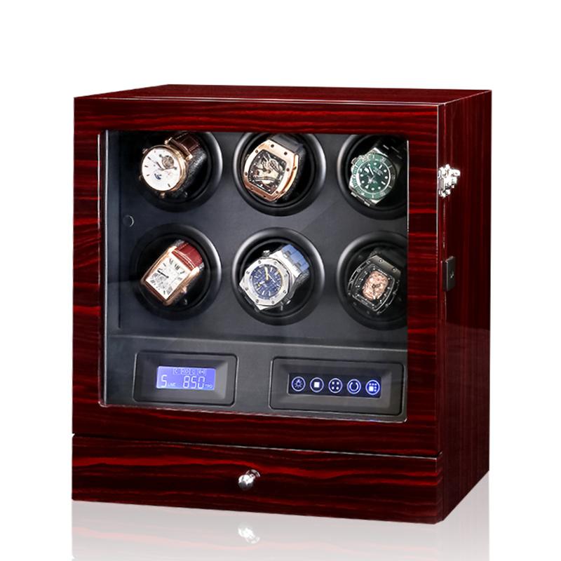 오토매틱 시계와인더 시계관리 자동 수납함 기계식 보관함 거치대 디스플레이 검은 - 상세 이미지 2