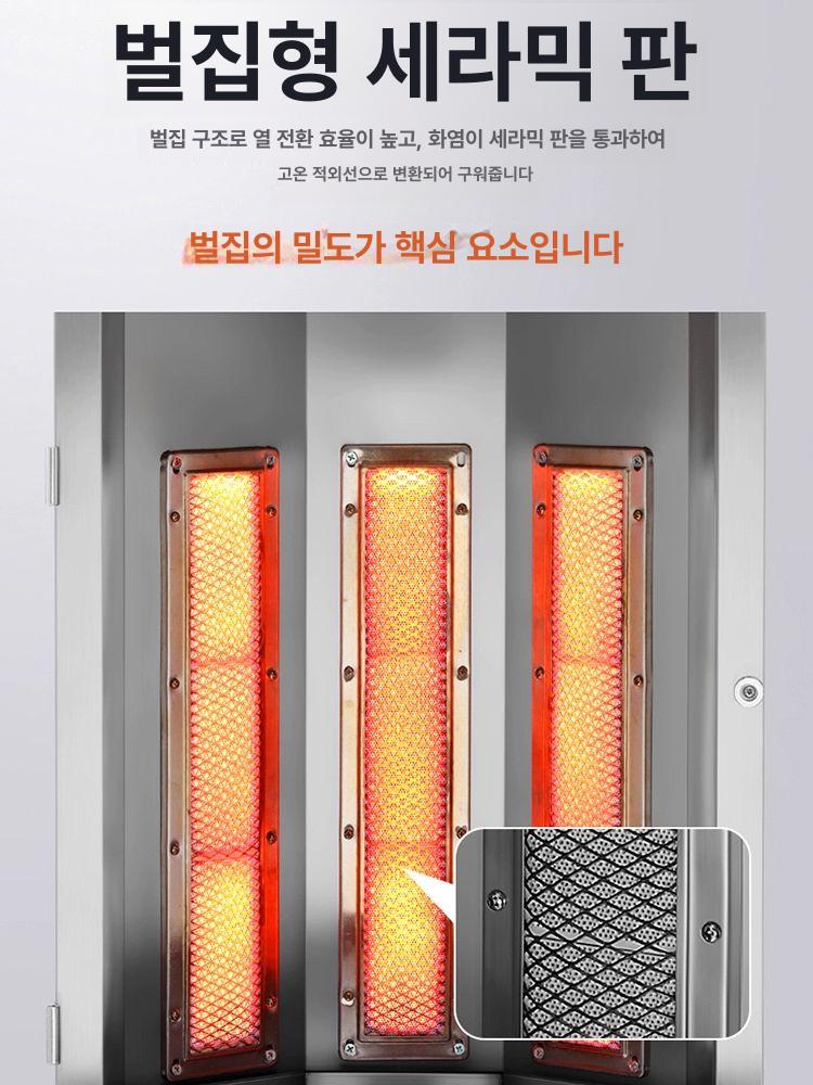 케밥기계 머신 바비큐 가스 훈제 통닭 상업용 꼬치 통구이 터키바베큐 직화 매장용 - 상세 이미지 3
