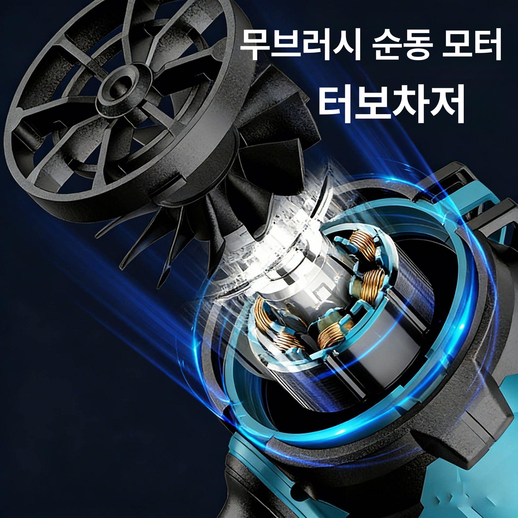 충전 열풍기 무선 드라이기 힛툴 풀세트 전동 히터 블로워 소형 먼지청소기 - 상세 이미지 5