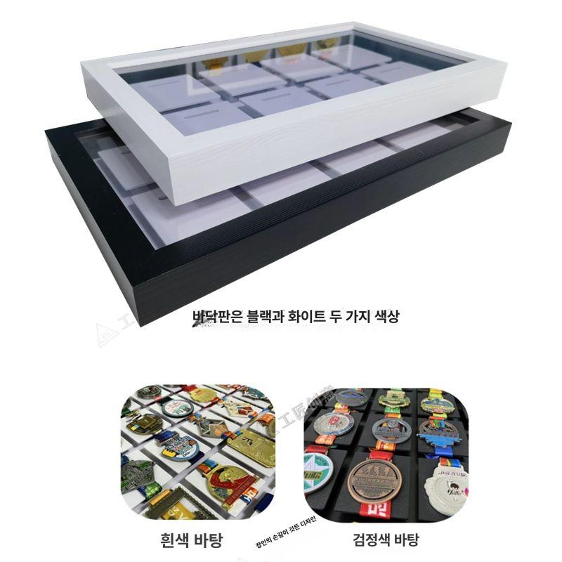 나무 보관함 뱃지 수집 디스플레이 정리함 메달액자 기념 훈장 전시용 대회 액자형 - 상세 이미지 5