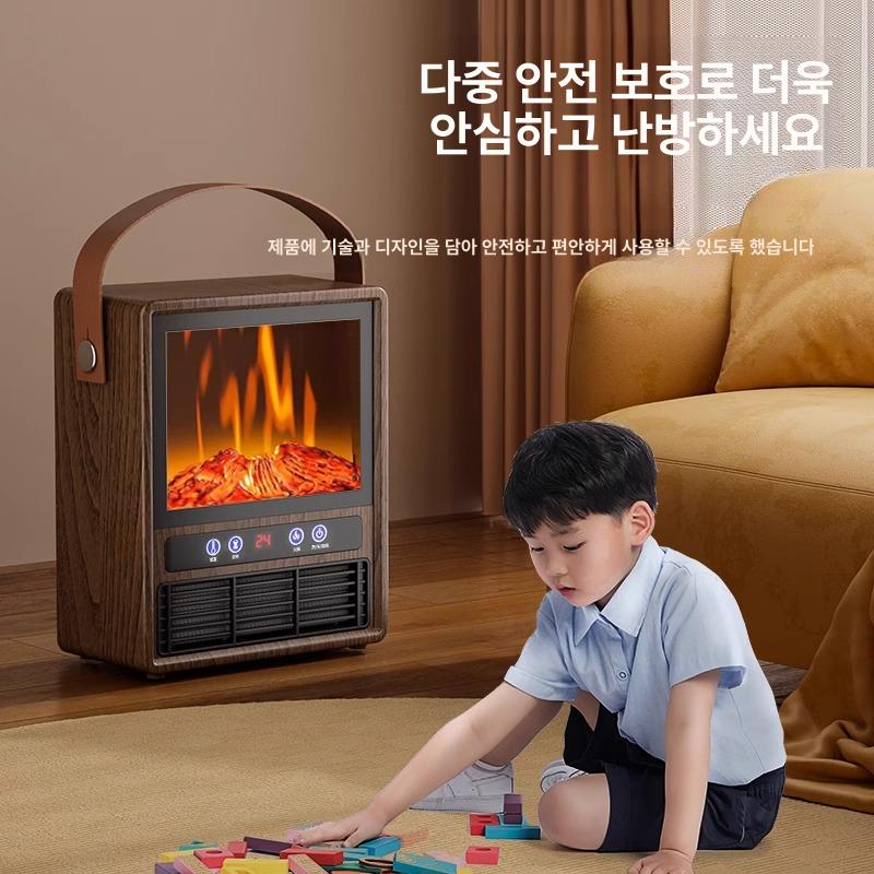 소형 온풍기 무선히터 팬히터 난방기 가정용 충전식히터 전기 차량용 야외 워머 - 상세 이미지 4