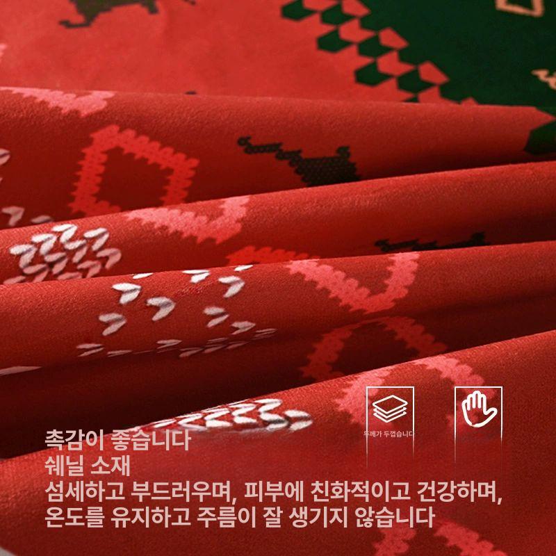 방수 테이블보 장식 체크 성탄절 인테리어 소품 일회용 직사각형 북유럽 - 상세 이미지 4
