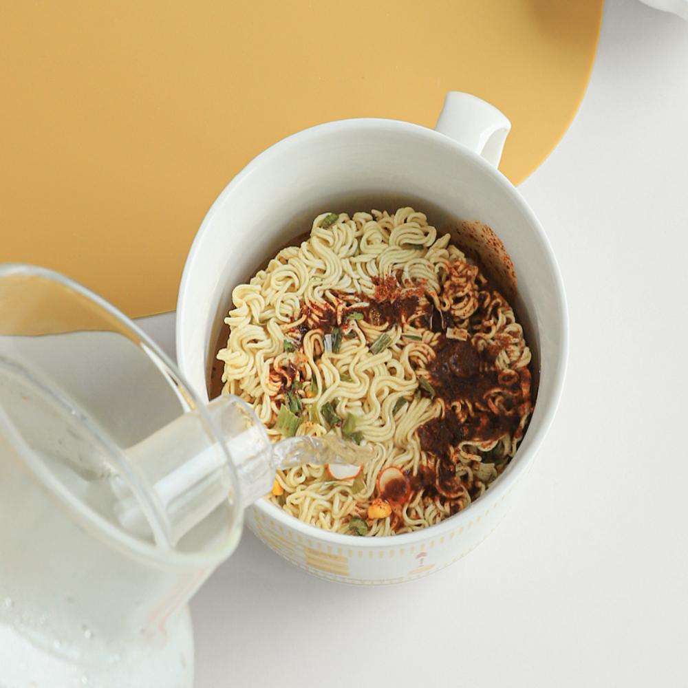 전자레인지 라면 그릇 도자기 라면기 렌지용기 시리얼볼 쿠커 800ml - 상세 이미지 5