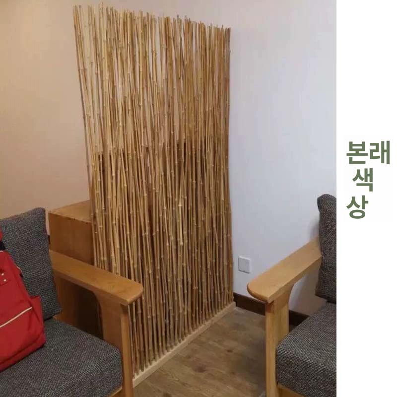 칸막이 대나무파티션 거실 천연 레트로가림막 침실 사무실 공간분리 현관 탄화 목재 - 상세 이미지 2