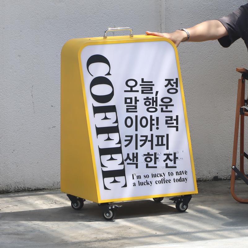 led 입간판 이동식 방수 입구 조명 패널 광고판 야외 스탠드 안내 거치대 업소용 - 상세 이미지 4